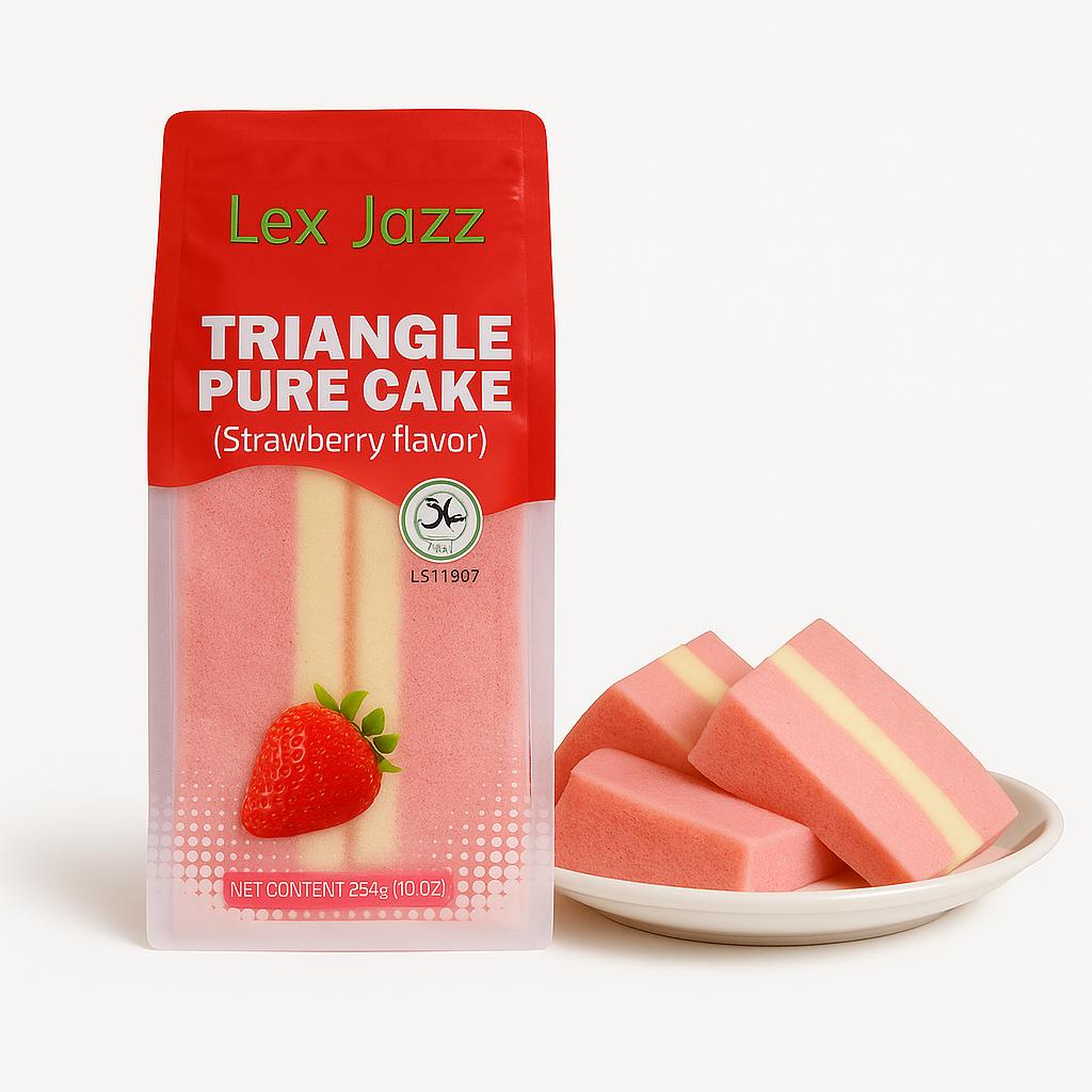 كيك مثلث بنكهة الفراولة (Triangle Pure Cake – Strawberry Flavor)